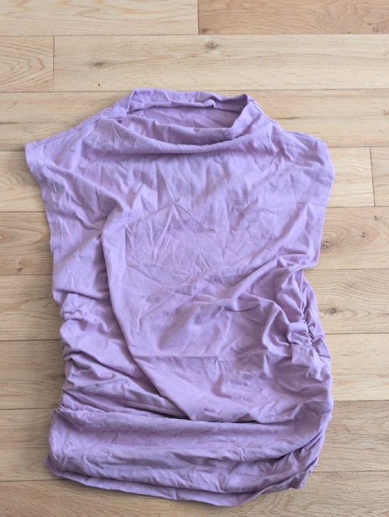 Anthropologie Tops - Anthropologie Lilac Ruched Sleeveless Tank Top